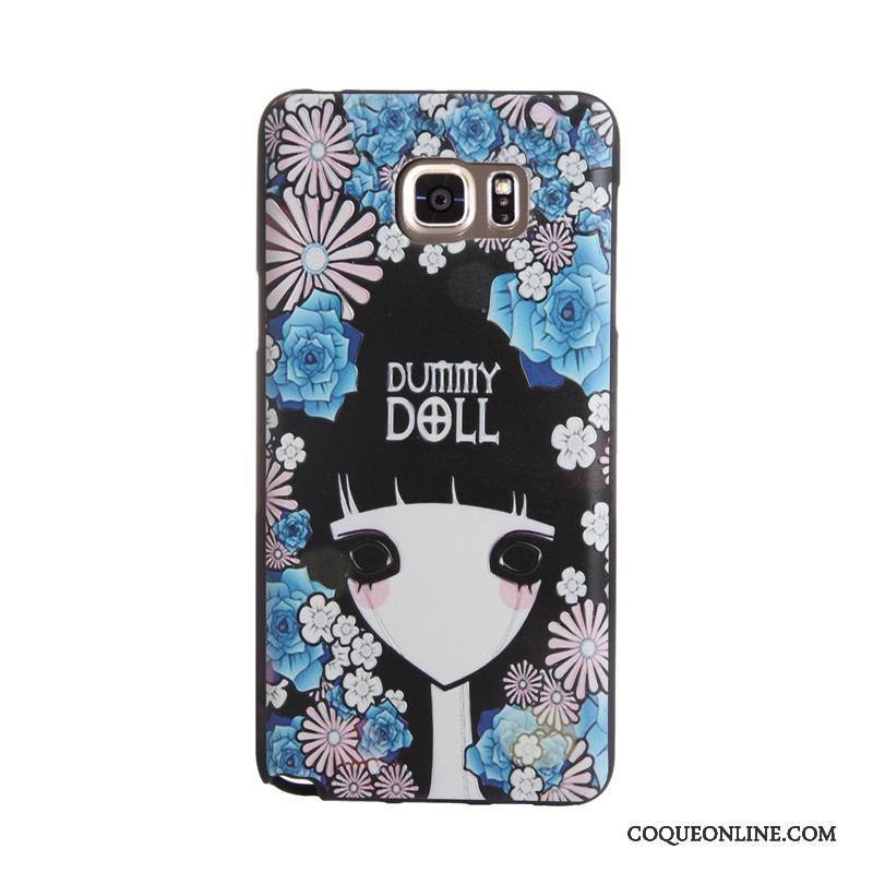 Samsung Galaxy Note 5 Tempérer Membrane Fluide Doux Coque De Téléphone Gaufrage Dessin Animé Protection