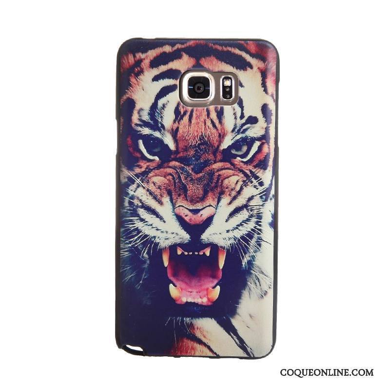 Samsung Galaxy Note 5 Tempérer Membrane Fluide Doux Coque De Téléphone Gaufrage Dessin Animé Protection