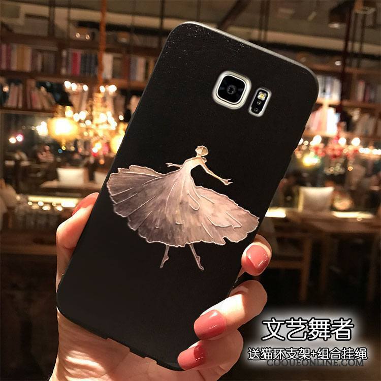 Samsung Galaxy Note 5 Tendance Étoile Coque Noir Étui Silicone Dessin Animé