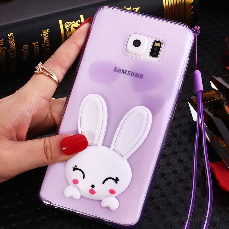 Samsung Galaxy Note 5 Violet Silicone Coque De Téléphone Protection Dessin Animé Étui Ornements Suspendus