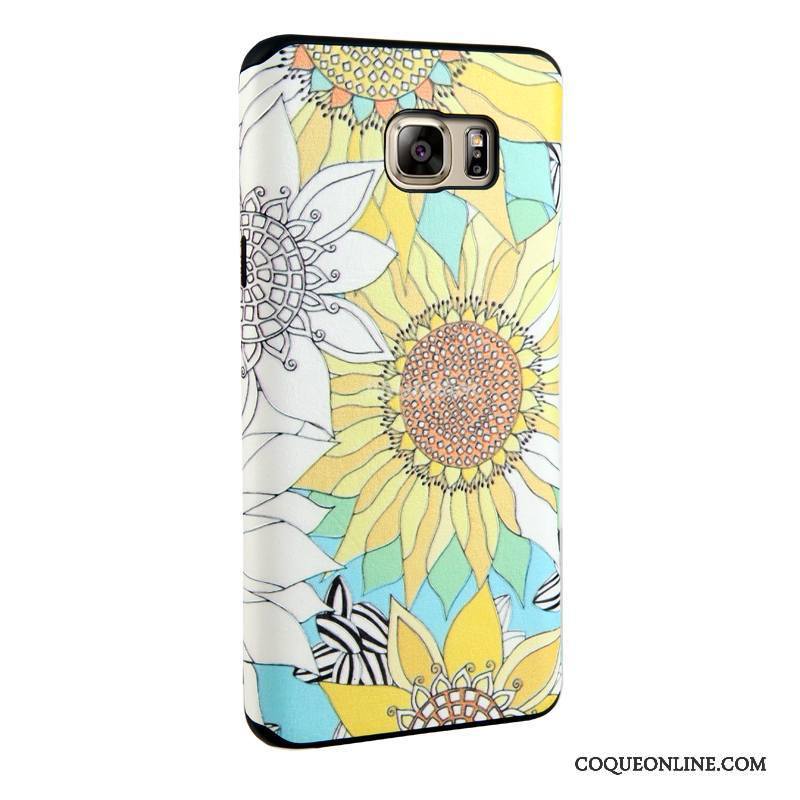 Samsung Galaxy Note 5 Étoile Fleurs Protection Peinture Fluide Doux Coque De Téléphone Tendance