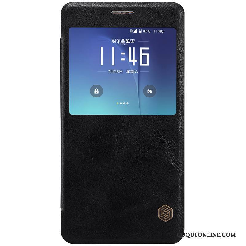 Samsung Galaxy Note 5 Étui En Cuir Blanc Coque Téléphone Portable Étoile Housse Protection