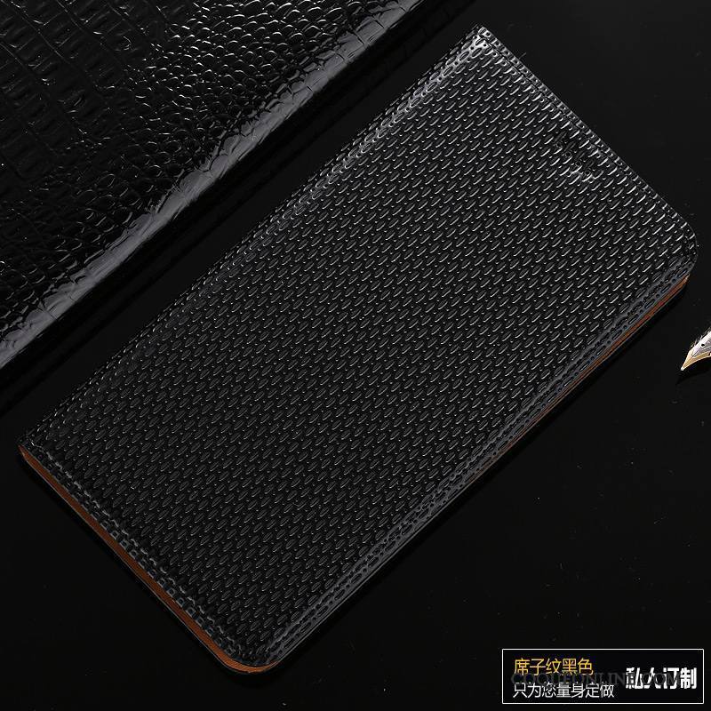 Samsung Galaxy Note 5 Étui En Cuir Étoile Protection Coque De Téléphone Cuir Véritable Téléphone Portable Noir