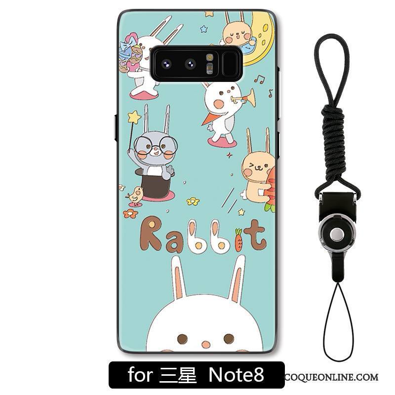 Samsung Galaxy Note 8 Bleu Clair Incassable Ornements Suspendus Étui Coque De Téléphone Étoile Dessin Animé