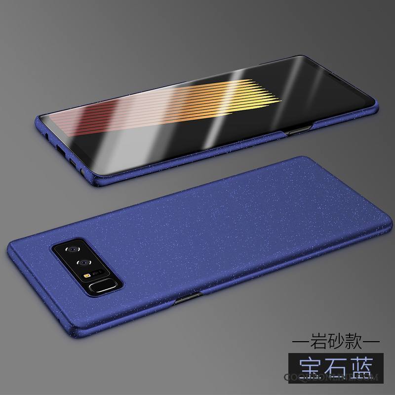 Samsung Galaxy Note 8 Coque Bleu De Téléphone Tout Compris Délavé En Daim Incassable Étoile