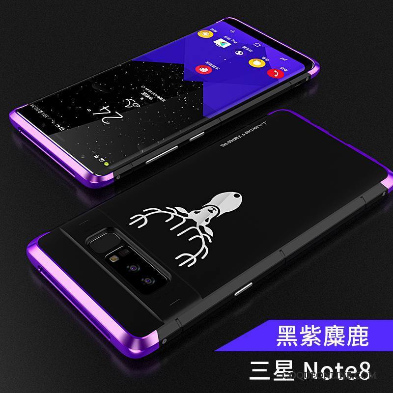 Samsung Galaxy Note 8 Coque Créatif Tout Compris Métal Argent Incassable Protection Étui