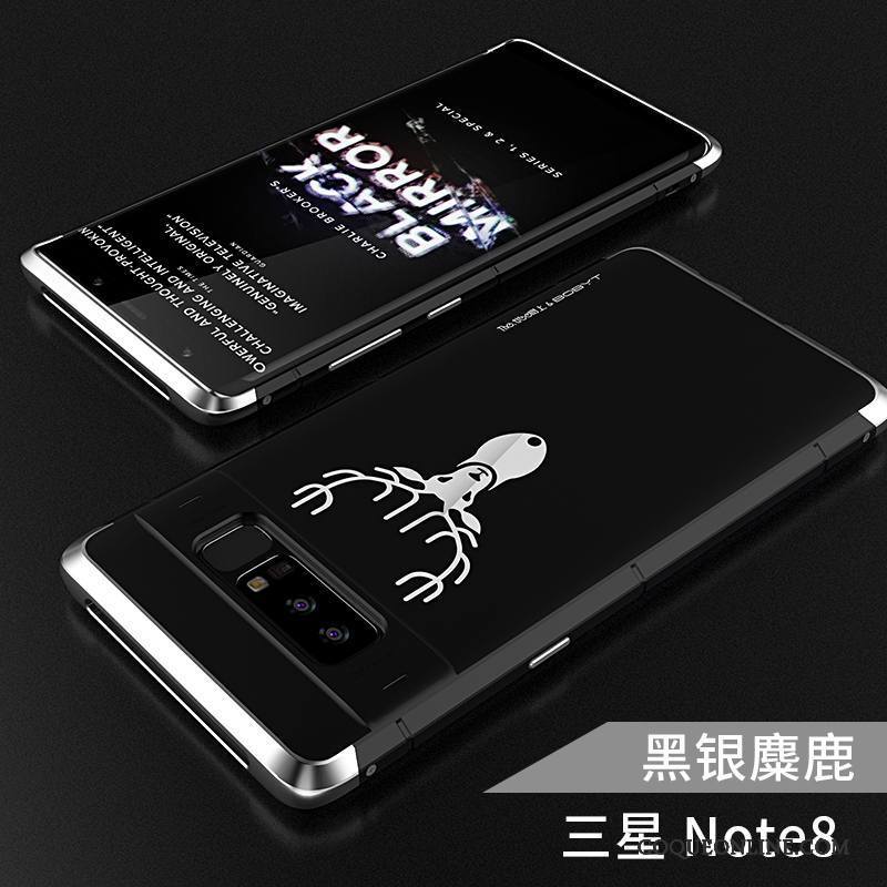 Samsung Galaxy Note 8 Coque Créatif Tout Compris Métal Argent Incassable Protection Étui