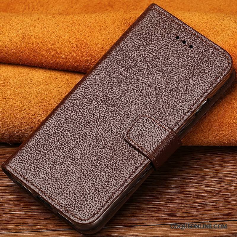 Samsung Galaxy Note 8 Coque Cuir Véritable Étoile Incassable Ornements Suspendus Marron Étui En Cuir Tout Compris