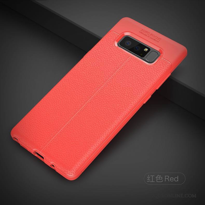 Samsung Galaxy Note 8 Coque De Téléphone Incassable Fluide Doux Litchi Protection Étui Étoile