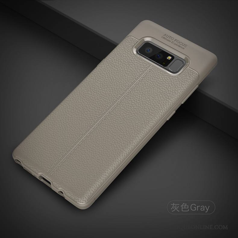 Samsung Galaxy Note 8 Coque De Téléphone Incassable Fluide Doux Litchi Protection Étui Étoile