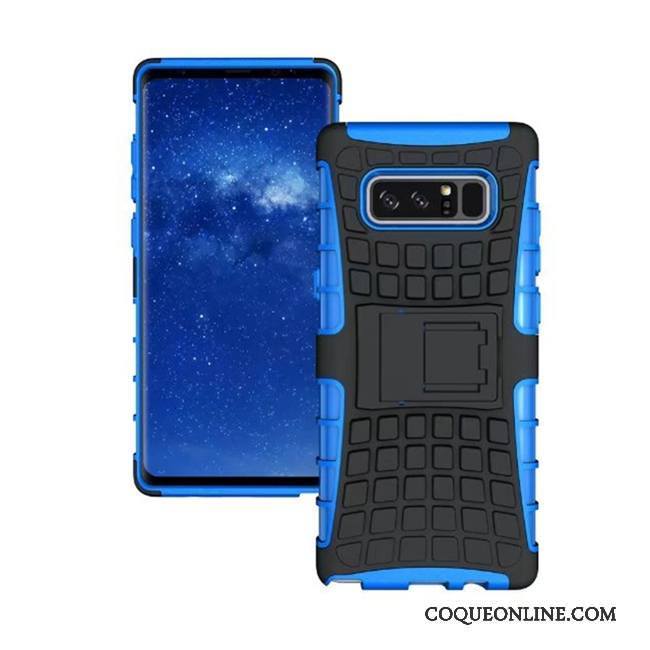 Samsung Galaxy Note 8 Coque De Téléphone Protection Étui Bleu Incassable Modèle Fleurie Étoile