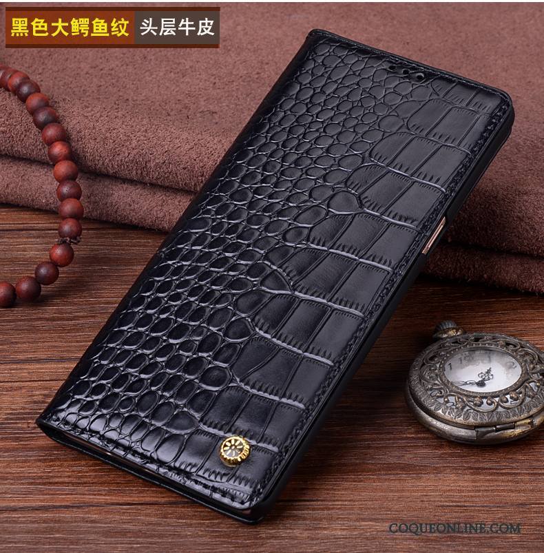 Samsung Galaxy Note 8 Coque De Téléphone Étoile Étui En Cuir Noir Protection Cuir Véritable Téléphone Portable