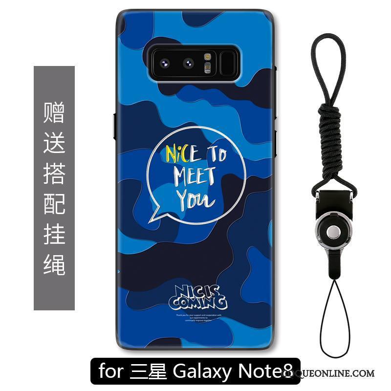 Samsung Galaxy Note 8 Coque De Téléphone Étui Créatif Gaufrage Vert Personnalité Étoile