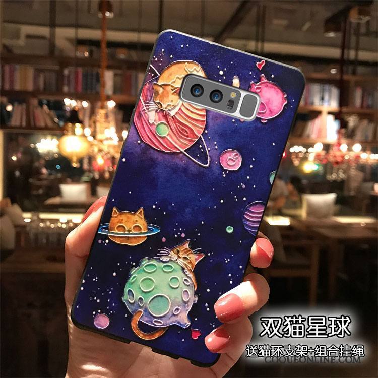 Samsung Galaxy Note 8 Coque Dessin Animé Étui Étoile Tendance Silicone De Téléphone