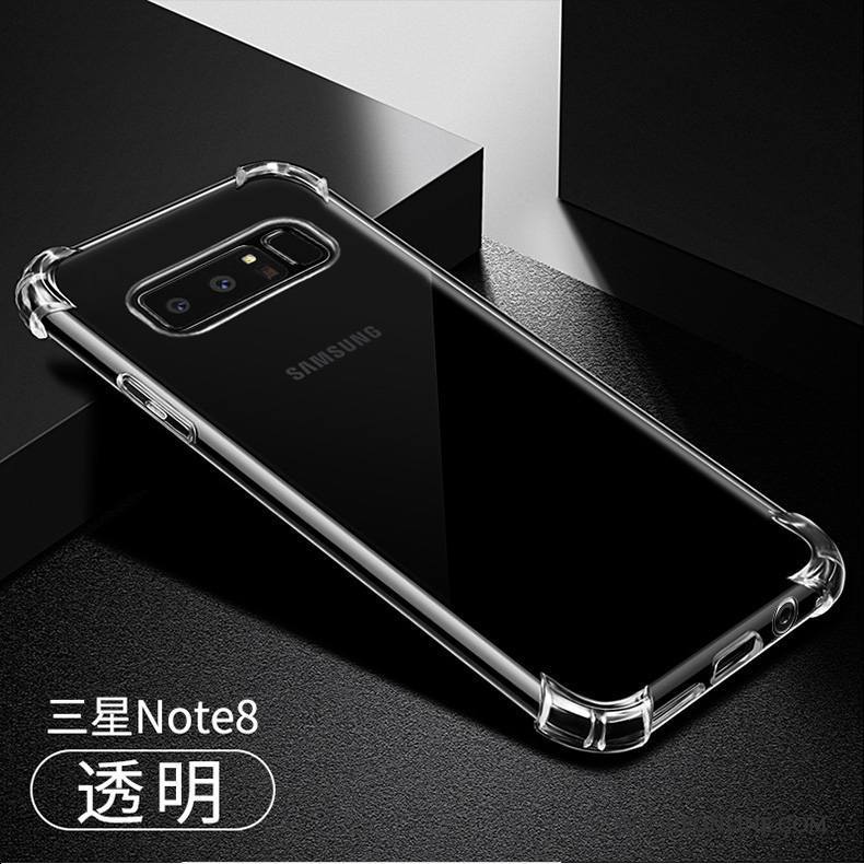 Samsung Galaxy Note 8 Coque Fluide Doux Étoile Bleu Étui Très Mince Protection Transparent