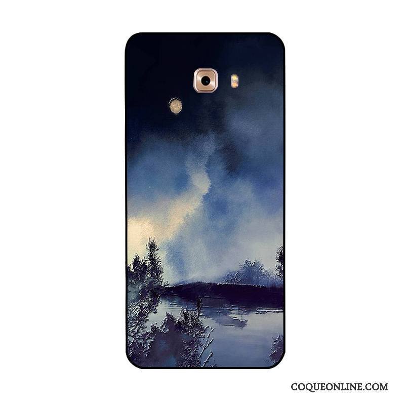 Samsung Galaxy Note 8 Coque Gaufrage Étoile Original Protection Étui Ornements Suspendus Bleu