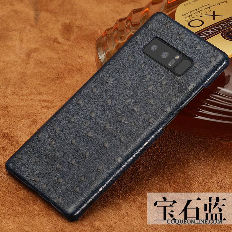 Samsung Galaxy Note 8 Coque Incassable Simple Étui En Cuir Créatif Luxe Noir Rouge