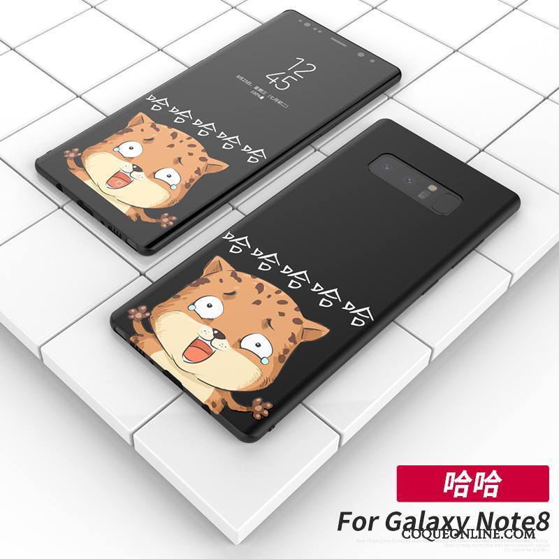 Samsung Galaxy Note 8 Coque Nouveau Noir Incassable Personnalité Silicone Protection Étoile