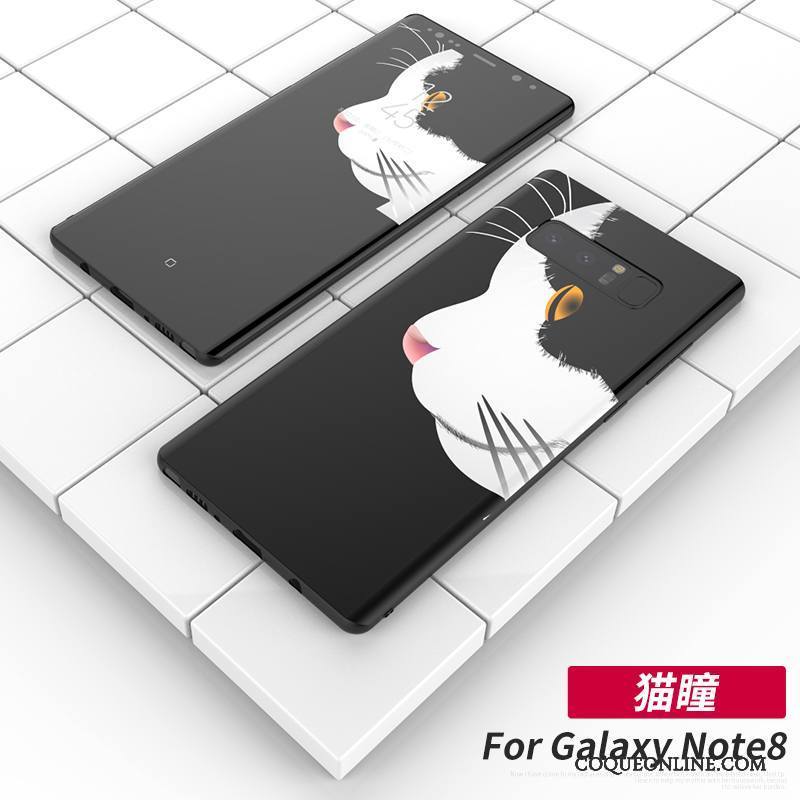 Samsung Galaxy Note 8 Coque Nouveau Noir Incassable Personnalité Silicone Protection Étoile