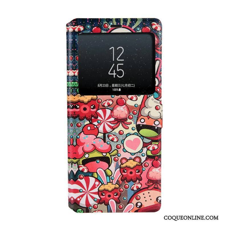 Samsung Galaxy Note 8 Coque Ouvrir La Fenêtre Étoile Dessin Animé Housse Étui Tendance Protection