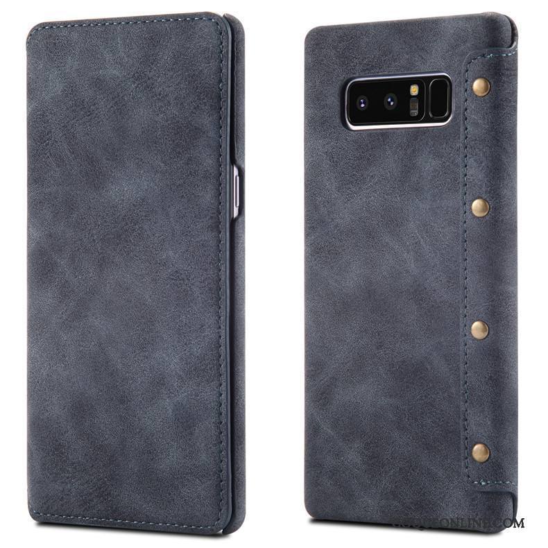 Samsung Galaxy Note 8 Coque Protection Incassable Simple Tendance Étui En Cuir Difficile Étoile