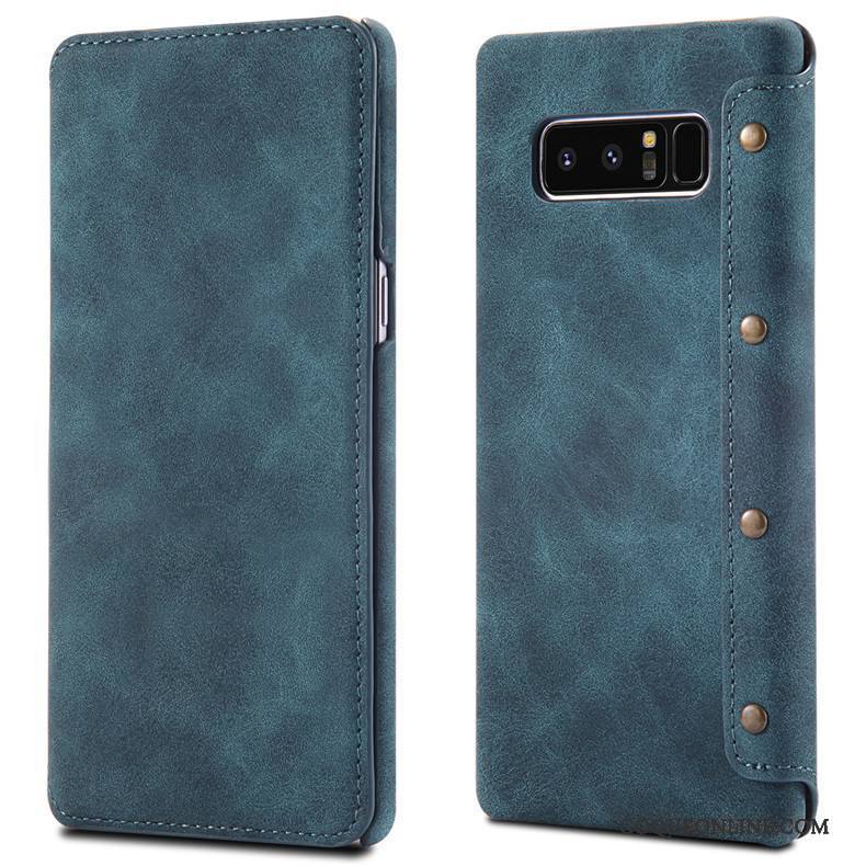 Samsung Galaxy Note 8 Coque Protection Incassable Simple Tendance Étui En Cuir Difficile Étoile