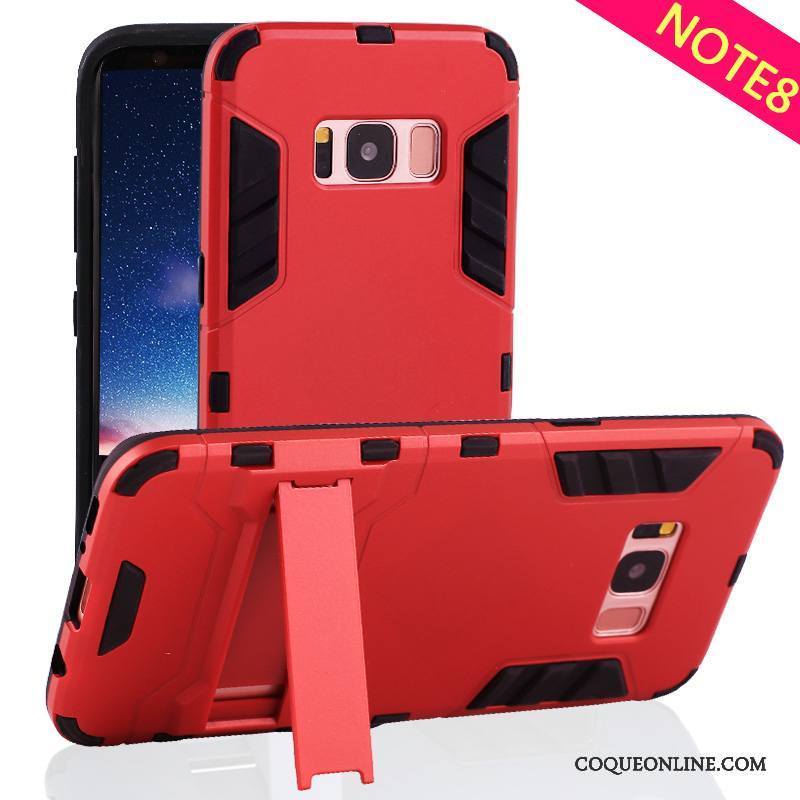 Samsung Galaxy Note 8 Coque Support Incassable Étoile Protection Étui Tout Compris Gris