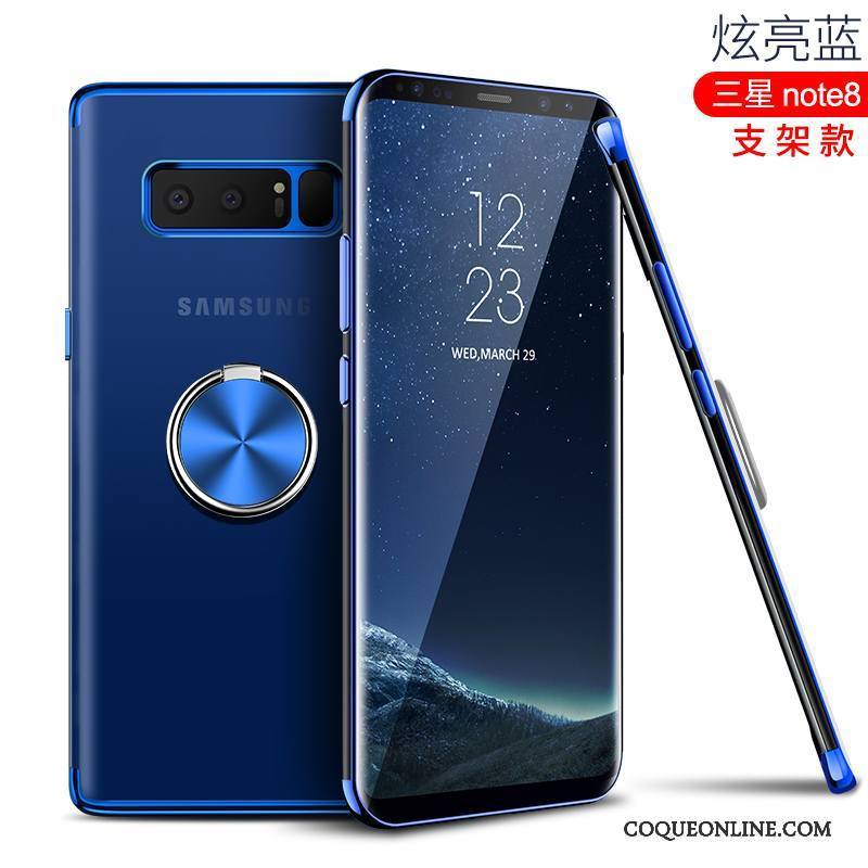 Samsung Galaxy Note 8 Coque Transparent Étoile Très Mince Rouge Tout Compris Créatif Étui