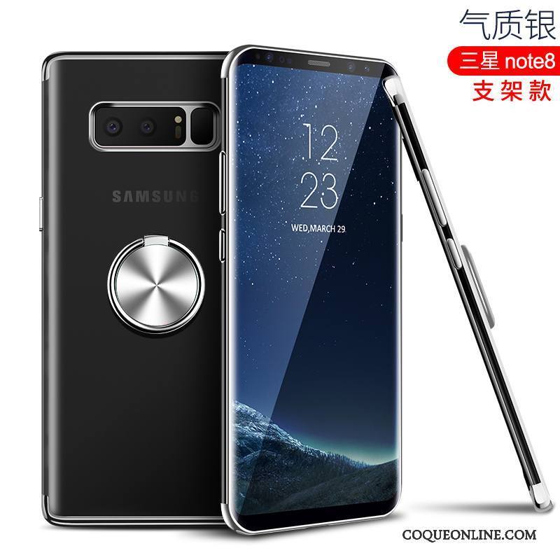 Samsung Galaxy Note 8 Coque Transparent Étoile Très Mince Rouge Tout Compris Créatif Étui