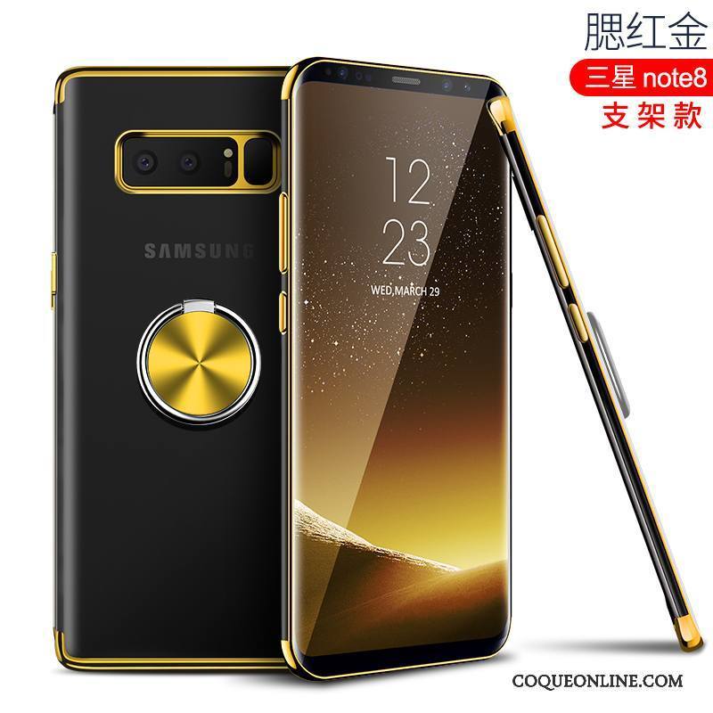 Samsung Galaxy Note 8 Coque Transparent Étoile Très Mince Rouge Tout Compris Créatif Étui