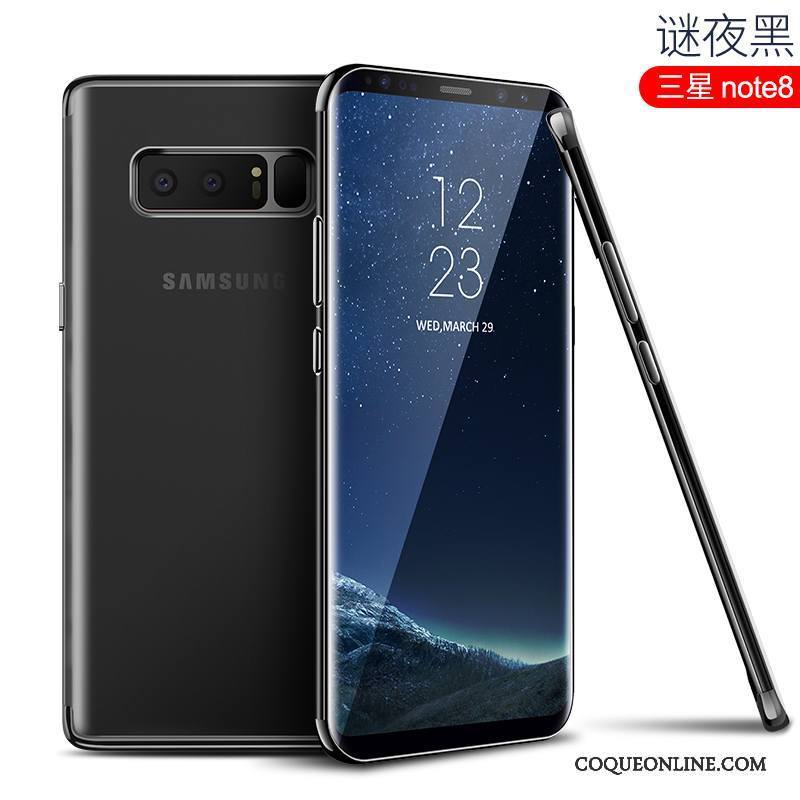 Samsung Galaxy Note 8 Coque Transparent Étoile Très Mince Rouge Tout Compris Créatif Étui