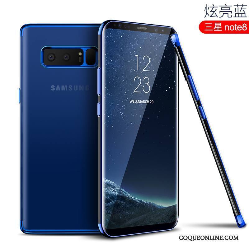 Samsung Galaxy Note 8 Coque Transparent Étoile Très Mince Rouge Tout Compris Créatif Étui