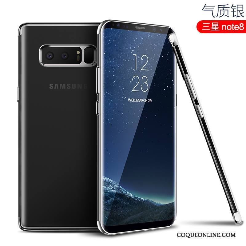 Samsung Galaxy Note 8 Coque Transparent Étoile Très Mince Rouge Tout Compris Créatif Étui