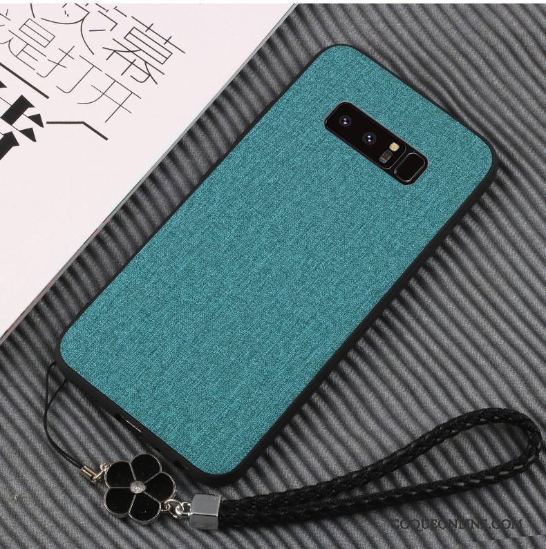Samsung Galaxy Note 8 Coque Étoile Silicone Protection Vert Téléphone Portable Cuir