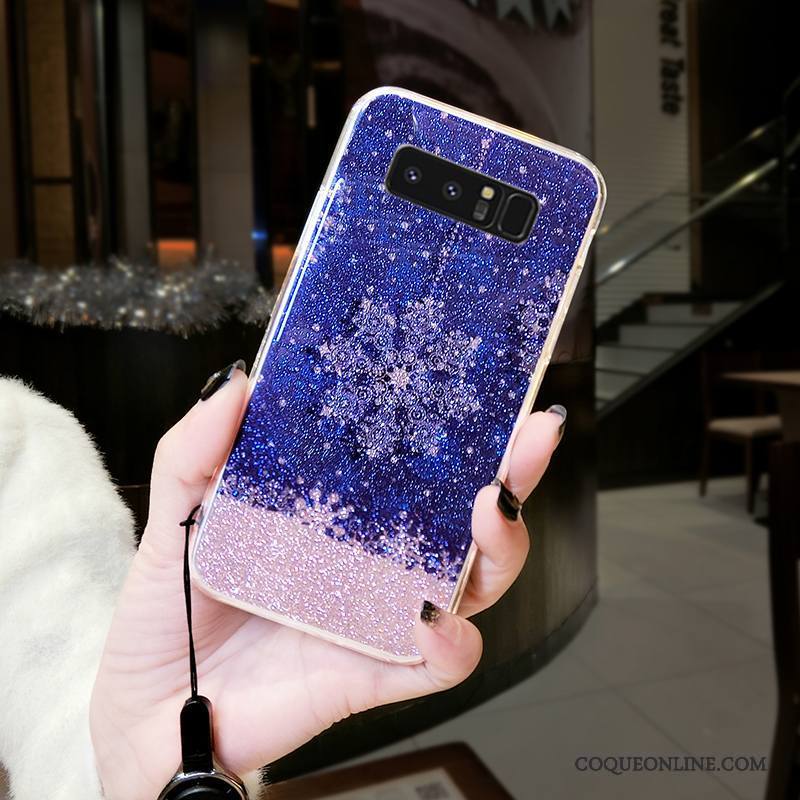 Samsung Galaxy Note 8 Coque Étoile Étui Flocon De Neige Créatif Difficile Fluide Doux Tendance