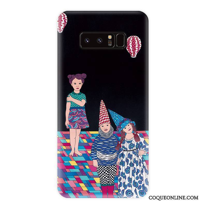 Samsung Galaxy Note 8 Coque Étui Protection Multicolore Personnalité Téléphone Portable Vent Fleur