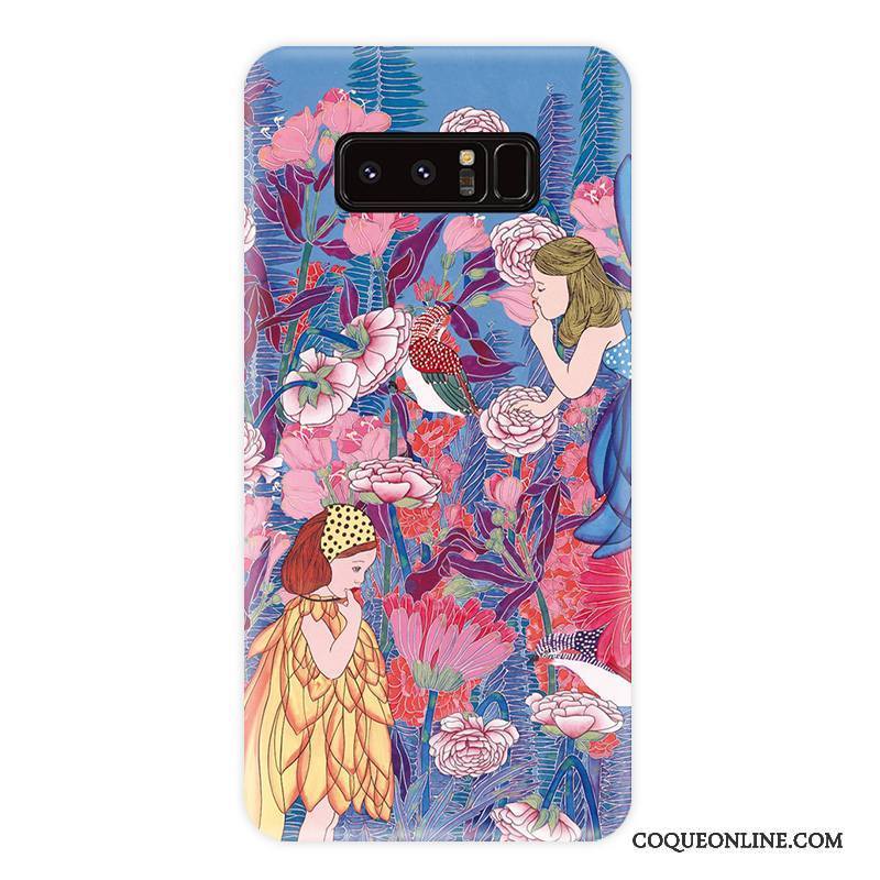 Samsung Galaxy Note 8 Coque Étui Protection Multicolore Personnalité Téléphone Portable Vent Fleur