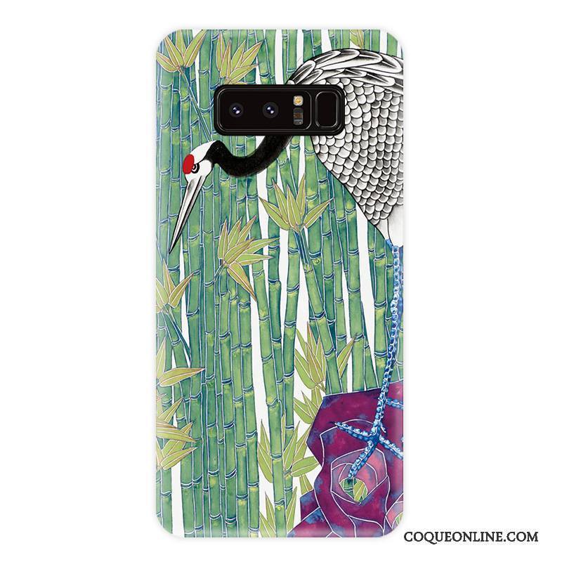 Samsung Galaxy Note 8 Coque Étui Protection Multicolore Personnalité Téléphone Portable Vent Fleur