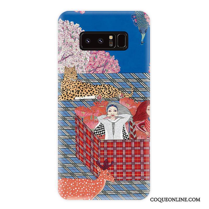 Samsung Galaxy Note 8 Coque Étui Protection Multicolore Personnalité Téléphone Portable Vent Fleur