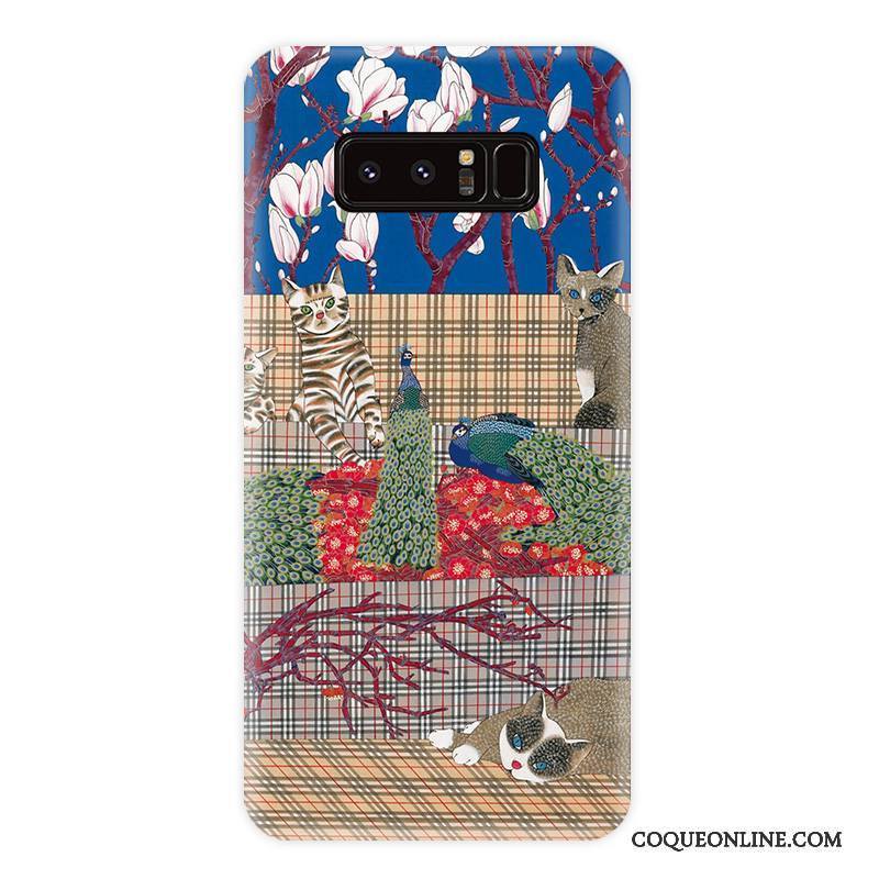 Samsung Galaxy Note 8 Coque Étui Protection Multicolore Personnalité Téléphone Portable Vent Fleur