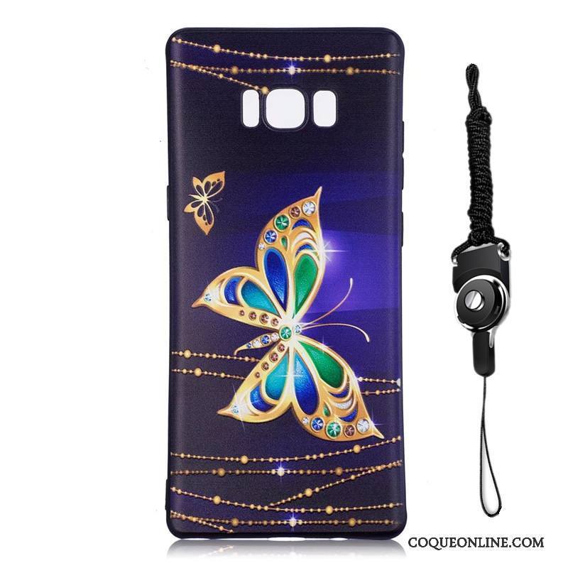 Samsung Galaxy Note 8 Délavé En Daim Fluide Doux Coque Noir Étui Silicone Fleurs