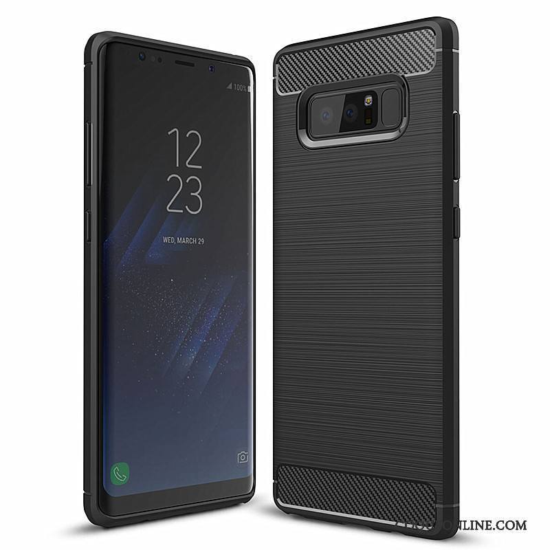 Samsung Galaxy Note 8 Fluide Doux Noir Coque Tout Compris Silicone De Téléphone Protection