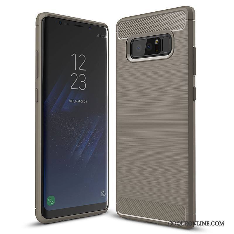 Samsung Galaxy Note 8 Fluide Doux Noir Coque Tout Compris Silicone De Téléphone Protection
