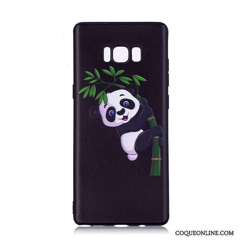 Samsung Galaxy Note 8 Fluide Doux Protection Fleurs Coque De Téléphone Tendance Noir Étui