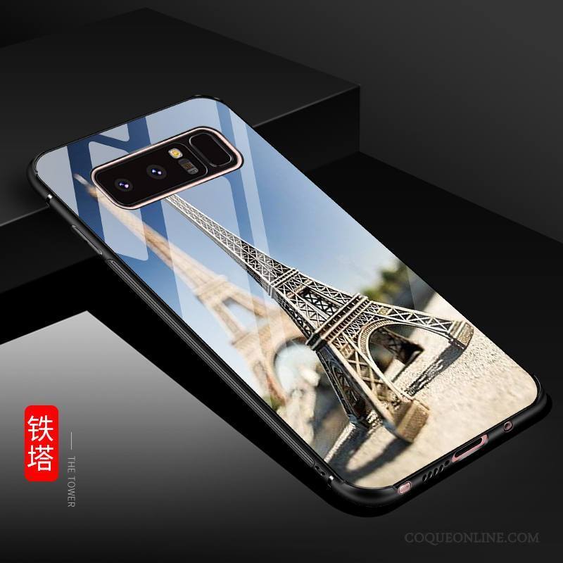 Samsung Galaxy Note 8 Incassable Étoile Bleu Étui Verre Trempé Nouveau Coque