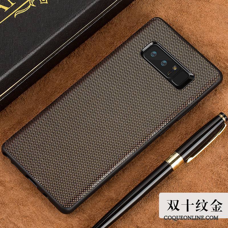 Samsung Galaxy Note 8 Incassable Étoile Cuir Véritable Coque De Téléphone Luxe Europe Bleu