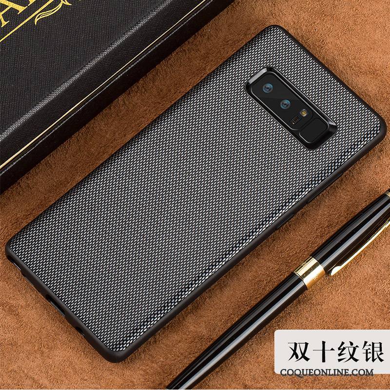 Samsung Galaxy Note 8 Incassable Étoile Cuir Véritable Coque De Téléphone Luxe Europe Bleu