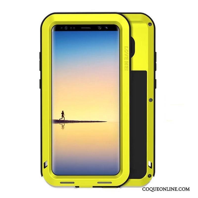 Samsung Galaxy Note 8 Jaune Border Étoile Coque Trois Défenses Incassable Tout Compris