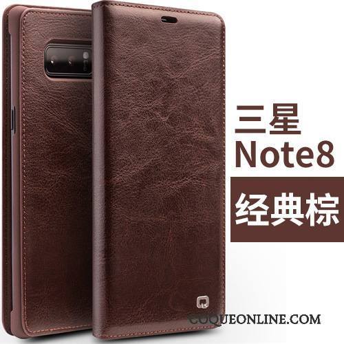 Samsung Galaxy Note 8 Marron Protection Étoile Coque De Téléphone Étui En Cuir Téléphone Portable Housse