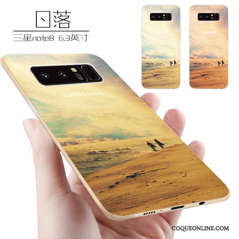 Samsung Galaxy Note 8 Personnalité Étui Coque De Téléphone Incassable Marque De Tendance Fluide Doux Créatif